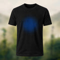 DTG Wave Dot Print Premium Cotton T-Shirt Black