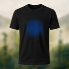 DTG Wave Dot Print Premium Cotton T-Shirt Black