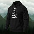Cotton Made Mystical Galaxy Pattern Hoodie Black