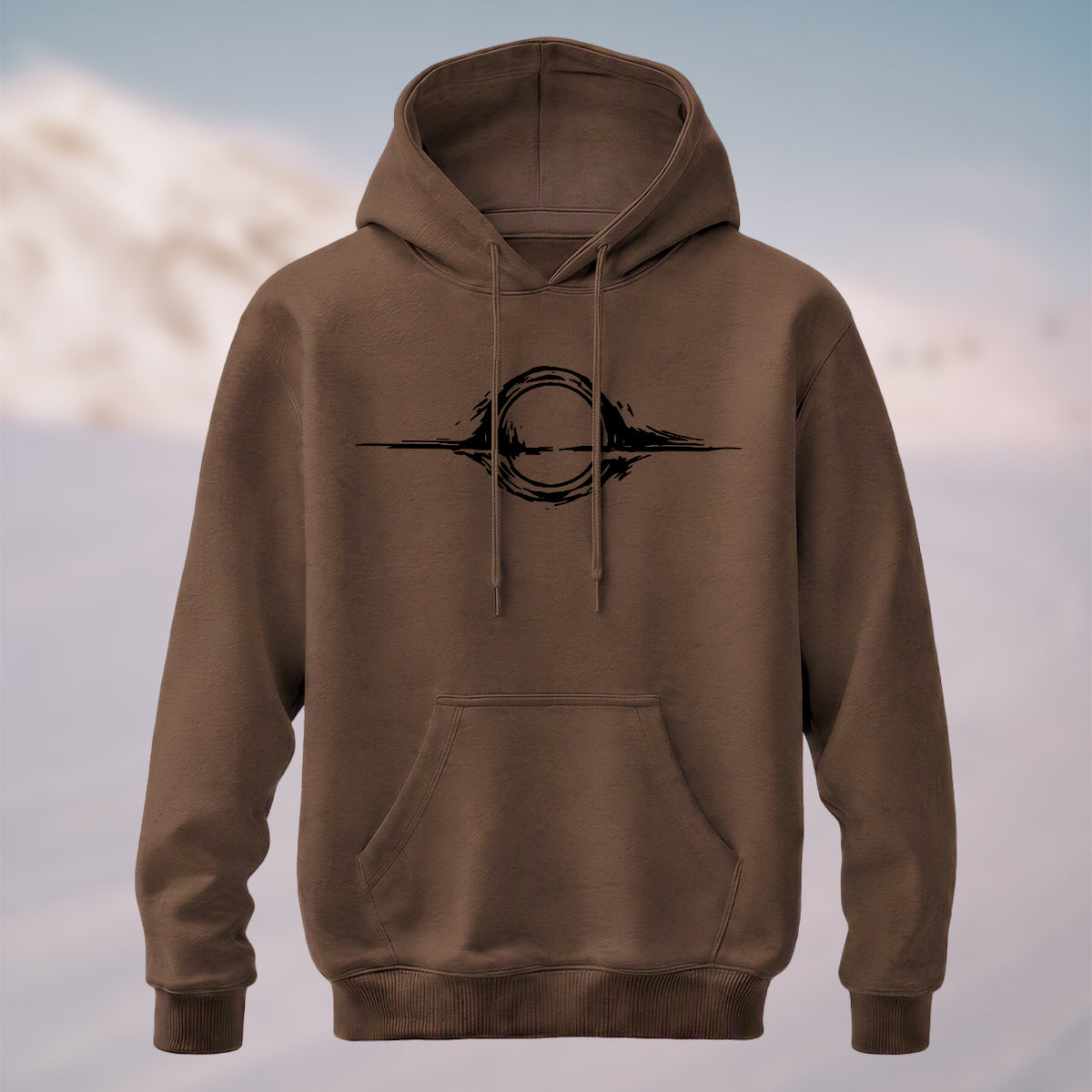 Cotton Made Cosmic Black Hole Hoodie Coffee