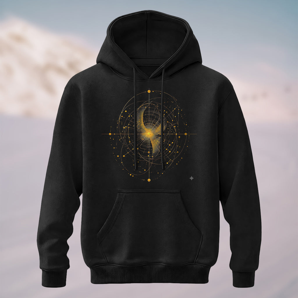 Cotton Made Artistic Astral Chart Hoodie Black