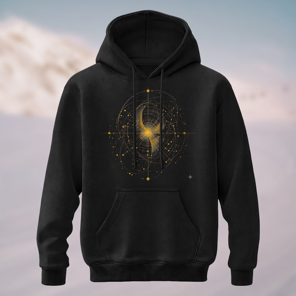 Cotton Made Artistic Astral Chart Hoodie Black