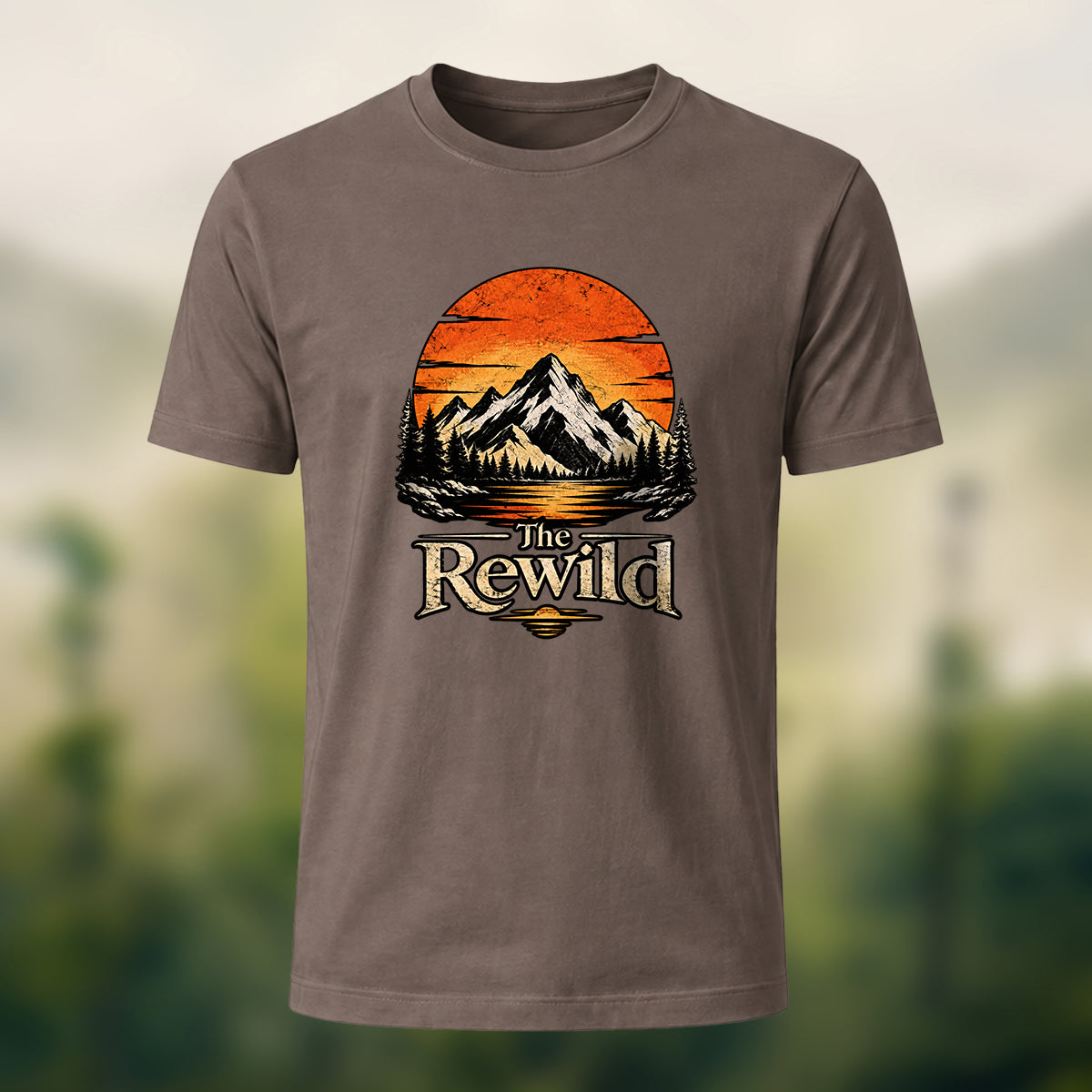 Vintage Wilderness Premium Cotton T-Shirt Coffee