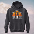 Cotton Made Retro Fishing Quote Hoodie Charcoal