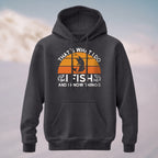 Cotton Made Retro Fishing Quote Hoodie Charcoal