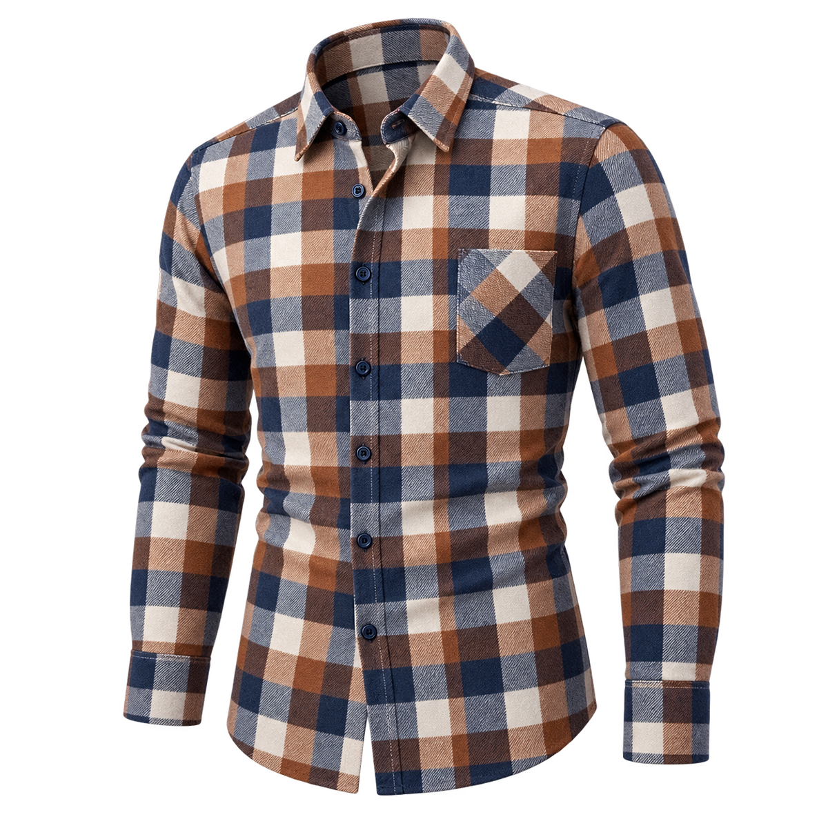 Vintage Brushed Plaid Pure Cotton Shirt 06