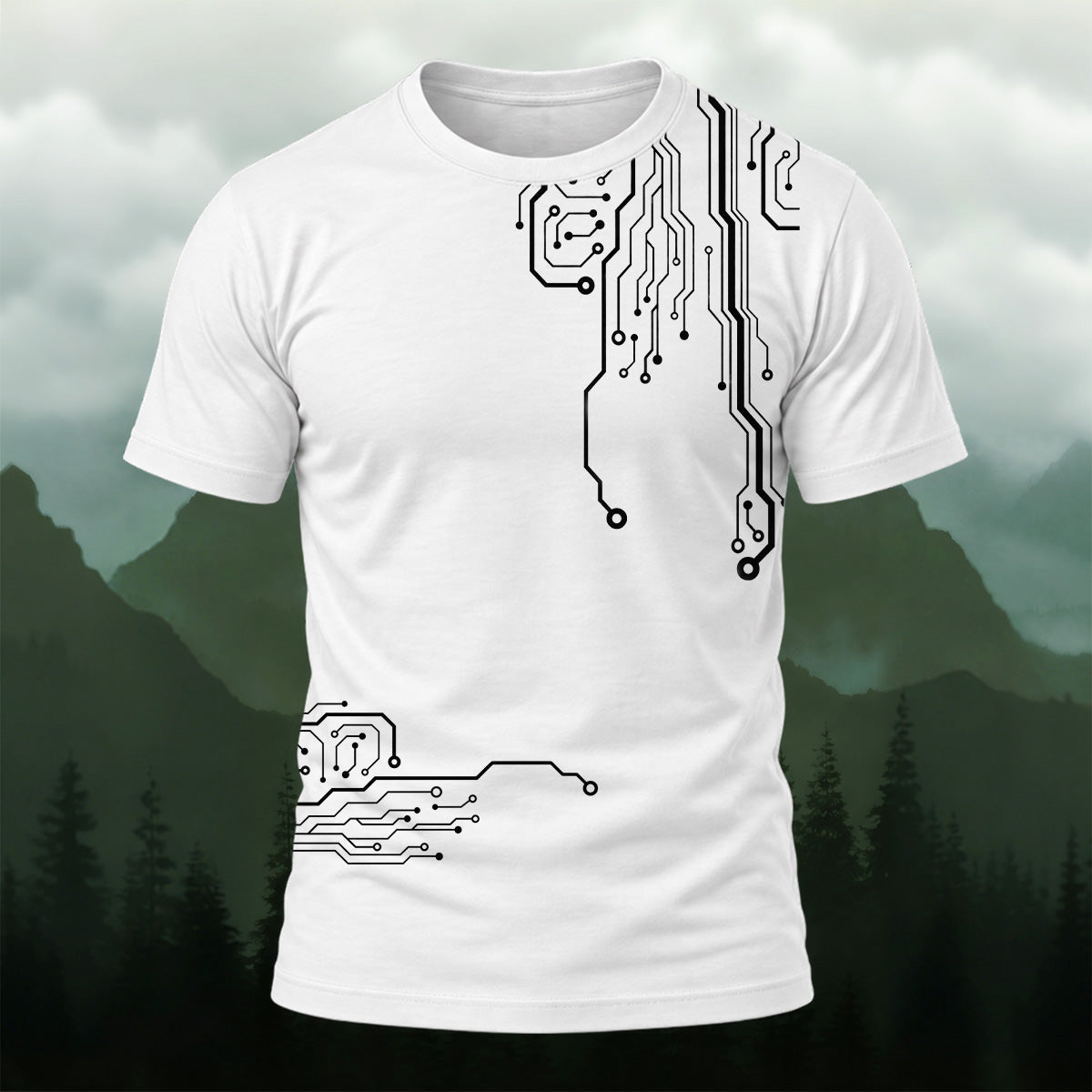 Modern Digital Circuits Casual T-Shirt White