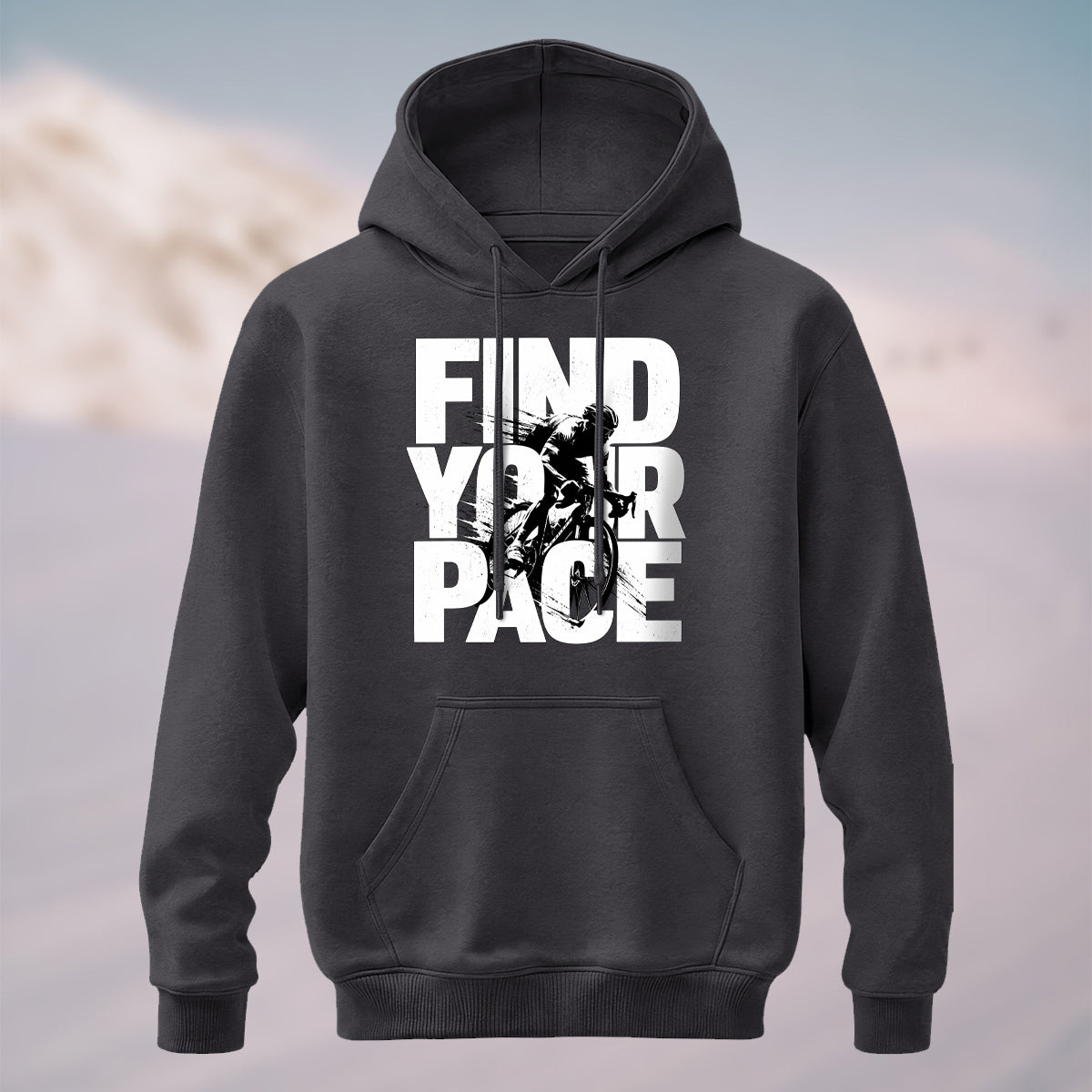 Cotton Made Dynamic Minimal Cycling Hoodie Dark Grey