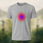 DTG Particle Diffusion Print Casual Premium Cotton T-Shirt Heather Grey