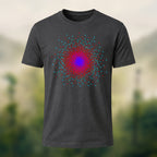 DTG Particle Diffusion Print Casual Premium Cotton T-Shirt Charcoal