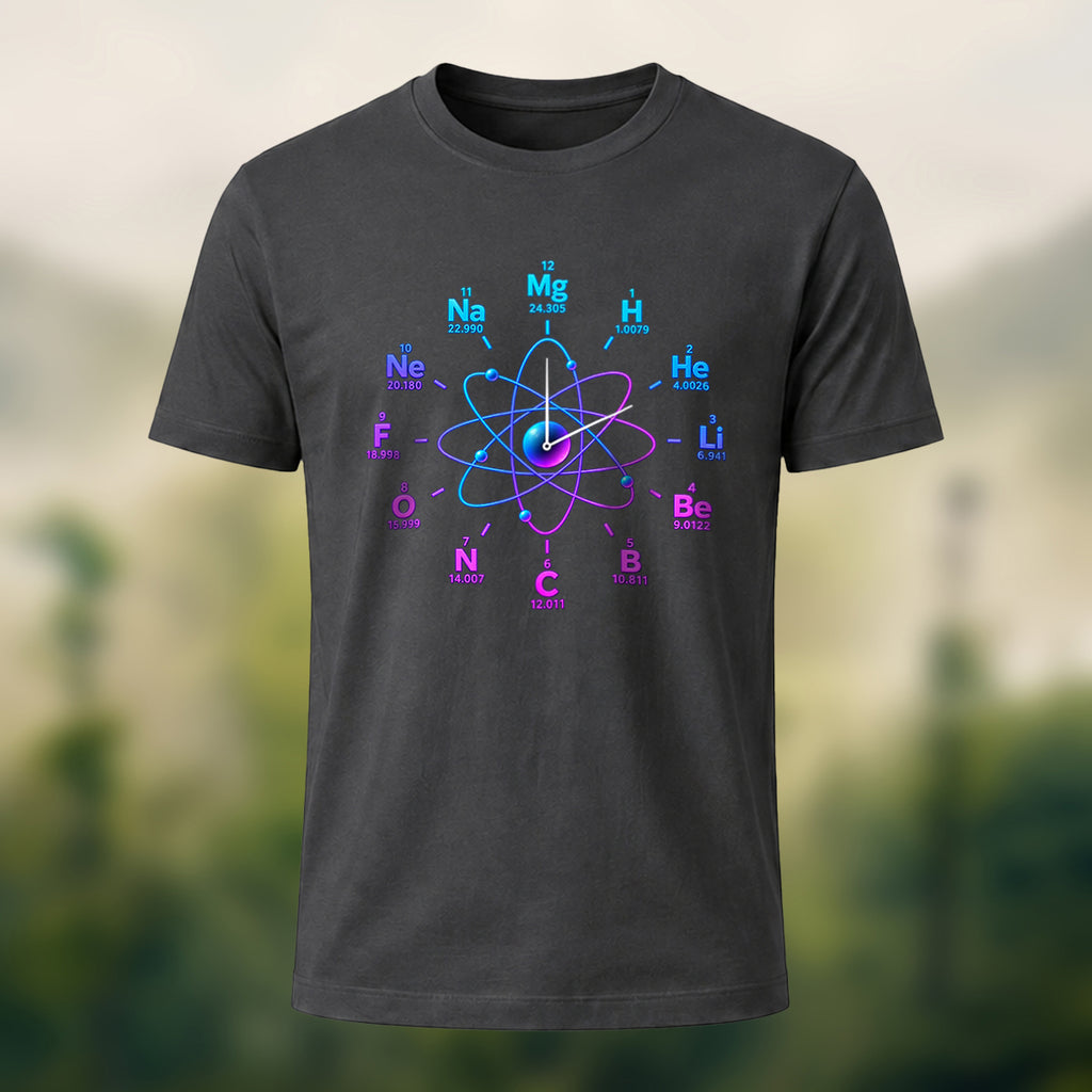 Creative Element Clock Premium Cotton T-Shirt Charcoal