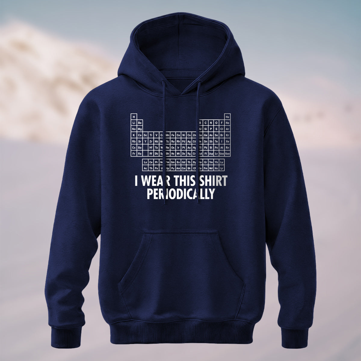 Cotton Made Humorous Chemistry Pun Hoodie Navy