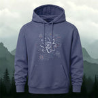 Cotton Made Physics Science Popularization Printed Hoodie Dusty Blue