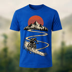 Vintage Mountain Ride Premium T-Shirt Royal Blue