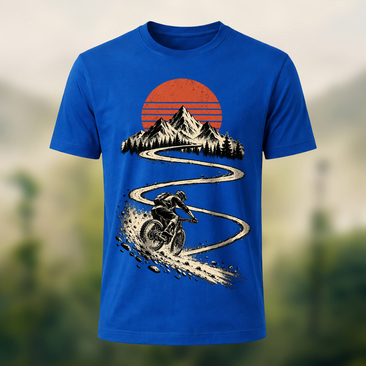 Vintage Mountain Ride Premium T-Shirt Royal Blue