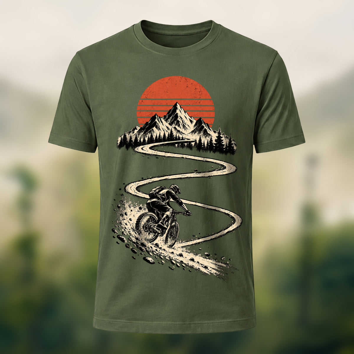 Vintage Mountain Ride Premium T-Shirt Royal Blue