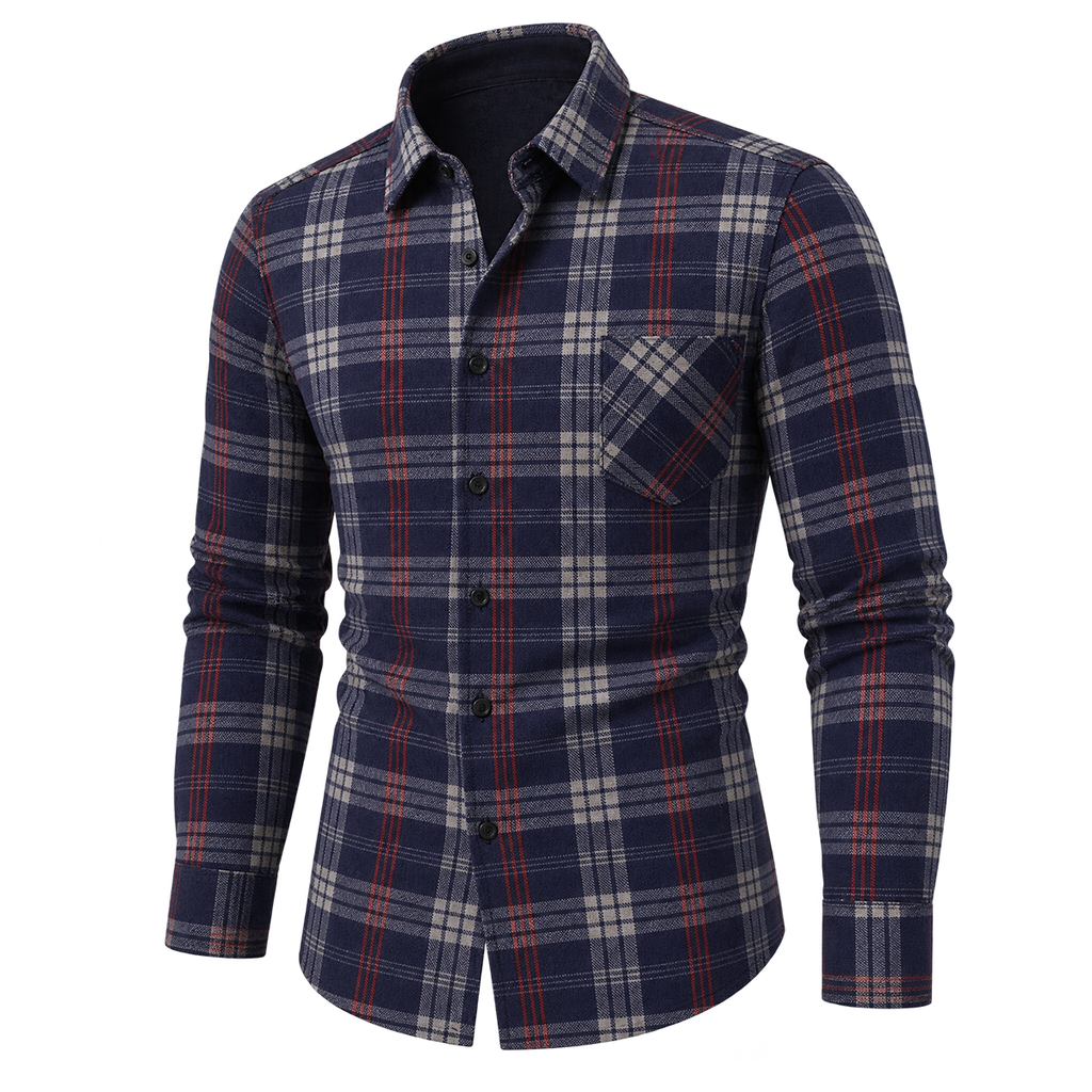 Classic Plaid Fleece-Lined Overshirt 01