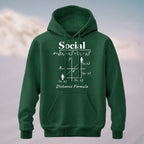 Cotton Made Geeky Social Distance Formula Hoodie Forest Green
