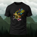 Creative Tech Interface Combed Cotton T-Shirt Black