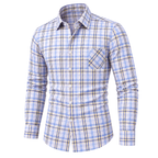 Classic Plaid Premium Cotton Collared Shirt 02