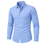 Modern Classic Vertical Striped Button-Down Shirt 04