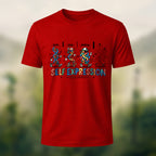 Gene Expression Print Casual Cotton T-Shirt Red