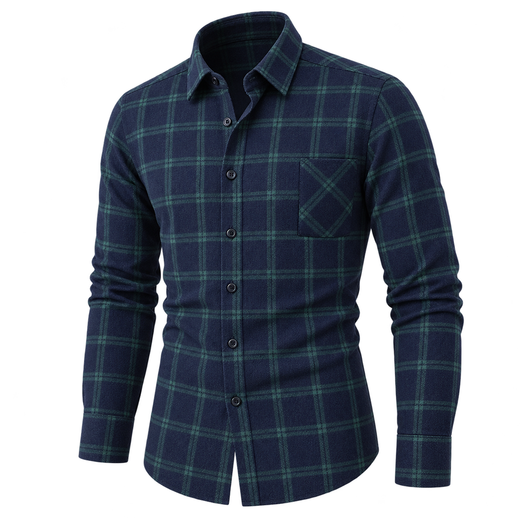 Vintage Brushed Plaid Pure Cotton Shirt 03
