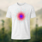 DTG Particle Diffusion Print Casual Premium Cotton T-Shirt White