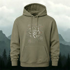 Cotton Made Physics Science Popularization Printed Hoodie Army Green