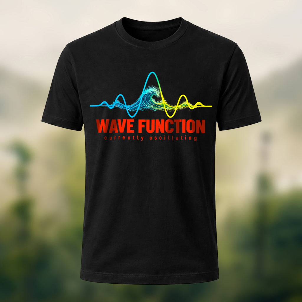 Ocean Waveform Premium Cotton T-Shirt Black