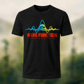 Ocean Waveform Premium Cotton T-Shirt Black