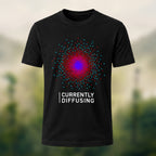 DTG Currently Diffusing Print Casual Soft Cotton T-Shirt Black