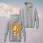 Cotton Made Golden Lion Halo Hoodie Heather Grey
