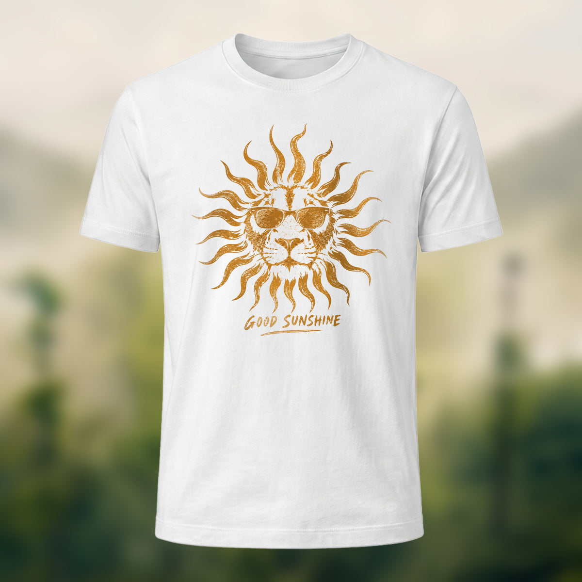 Creative Vintage Lion Premium Cotton T-Shirt White