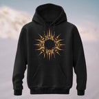 Cotton Made Mystical Sun Talisman Hoodie Black