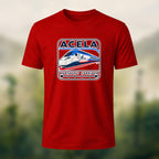 Acela Train Print Combed Cotton T-Shirt Red