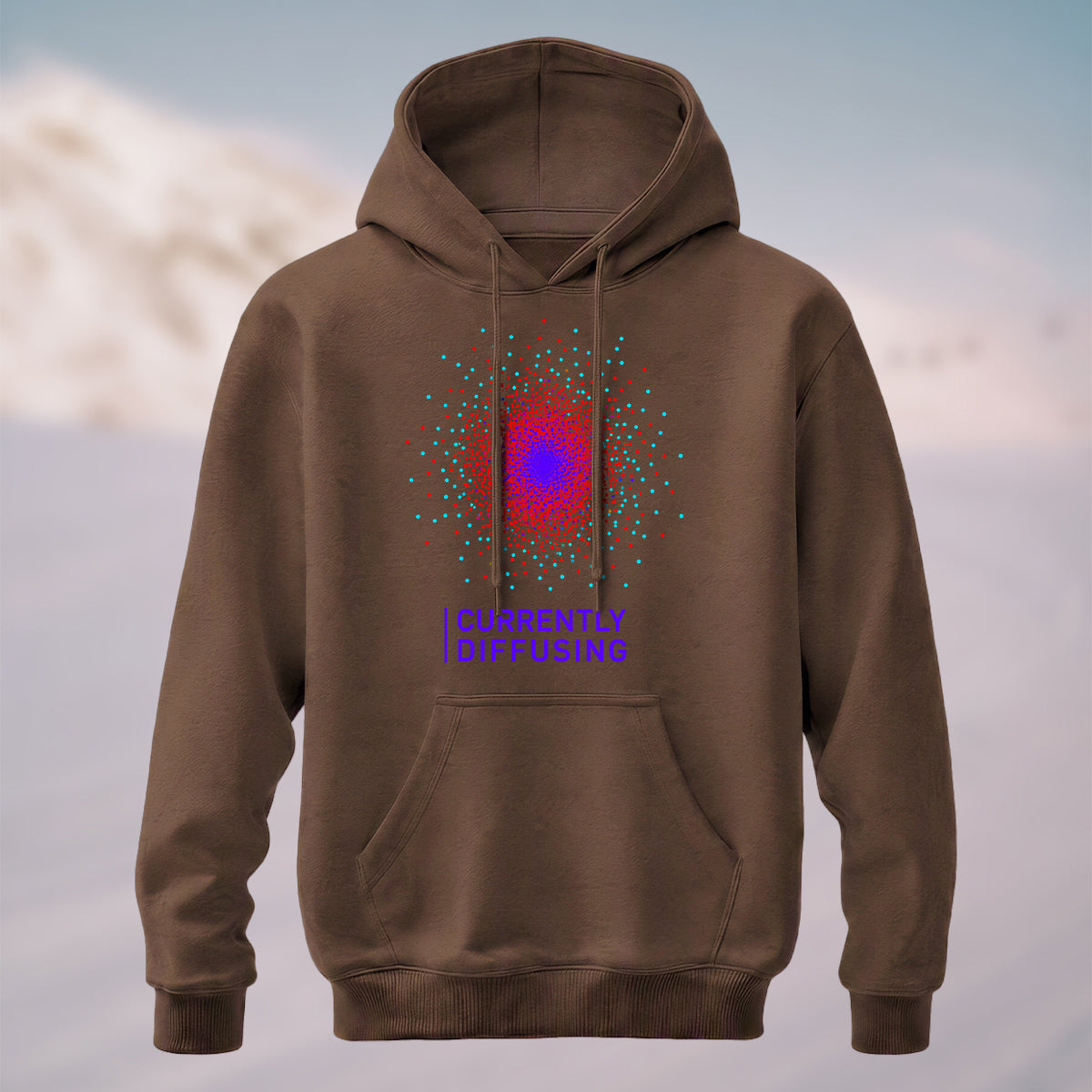 Cotton Made Particle Diffusion Hoodie Coffee