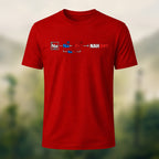 Chemistry Formula Print Casual Cotton T-Shirt Red