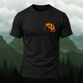 Vintage Knife Wielding Cat Cotton T-Shirt Black
