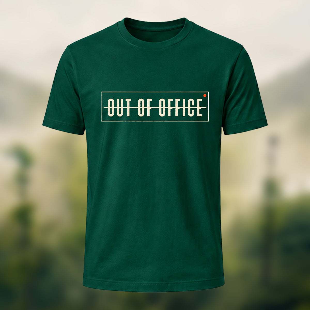 Out Of Office Premium Cotton T-Shirt Forest Green