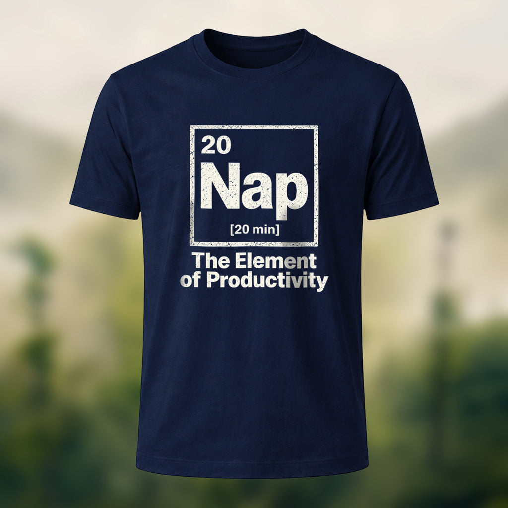 Minimal Nap Element Premium Cotton T-Shirt Navy