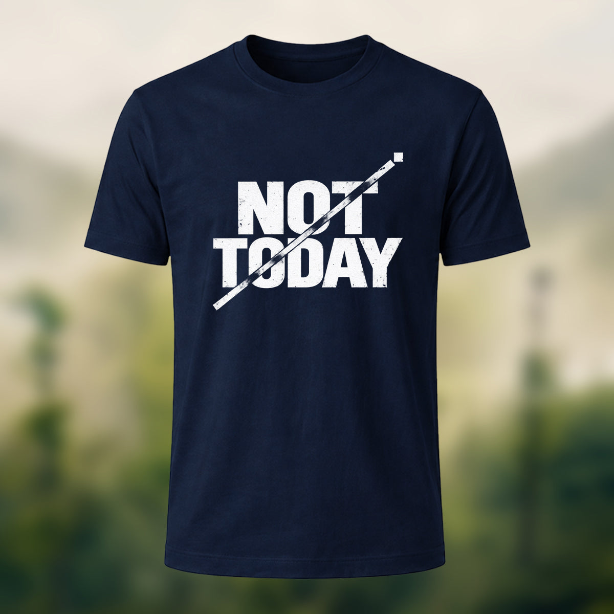Off Duty Statement Soft Cotton T-Shirt Navy