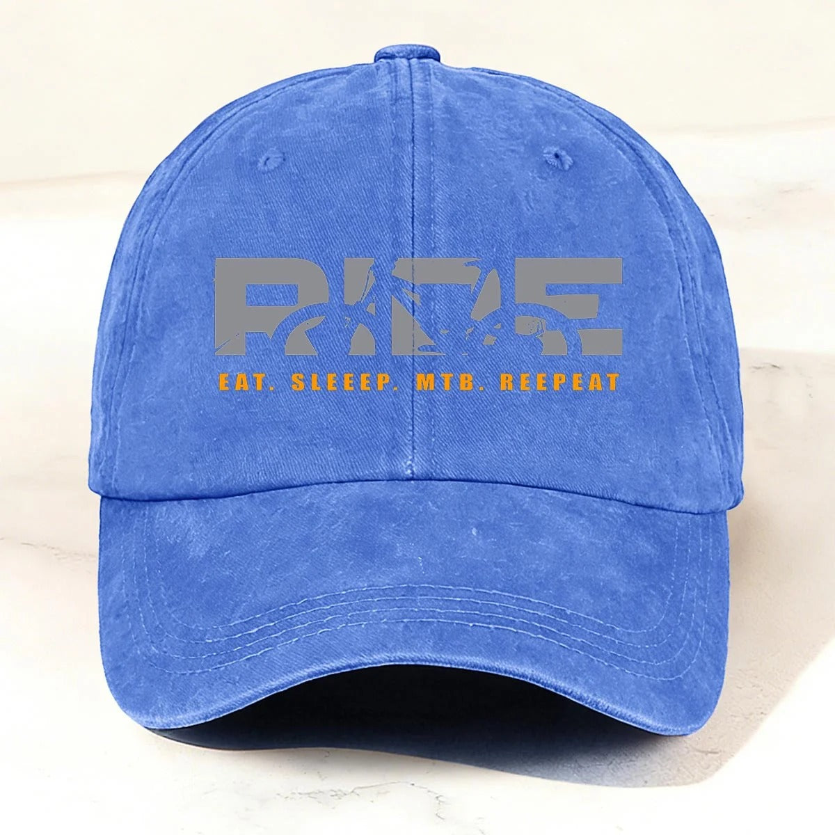 Casual MTB Ride Washed Baseball Cap Blue