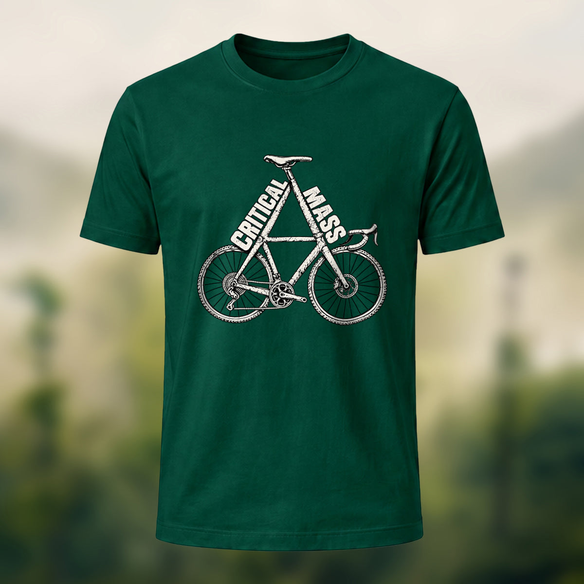 Vintage Critical Mass Premium Cotton T-Shirt Forest Green