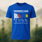DTG Sediment Load Print Casual Soft Cotton T-Shirt Royal Blue
