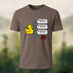 Rubber Duck Debugging Print Casual Soft Cotton T-Shirt Coffee
