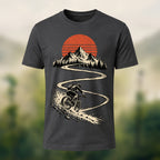 Vintage Mountain Ride Premium T-Shirt Charcoal