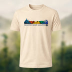 Artistic Earth Has Range Scenic Soft Cotton Tee Beige