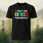 Chemical Element Print Casual Cotton T-Shirt Black