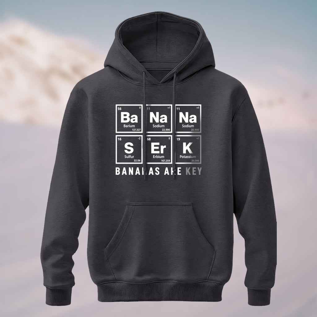 Cotton Made Chemistry Banana Pun Hoodie Charcoal